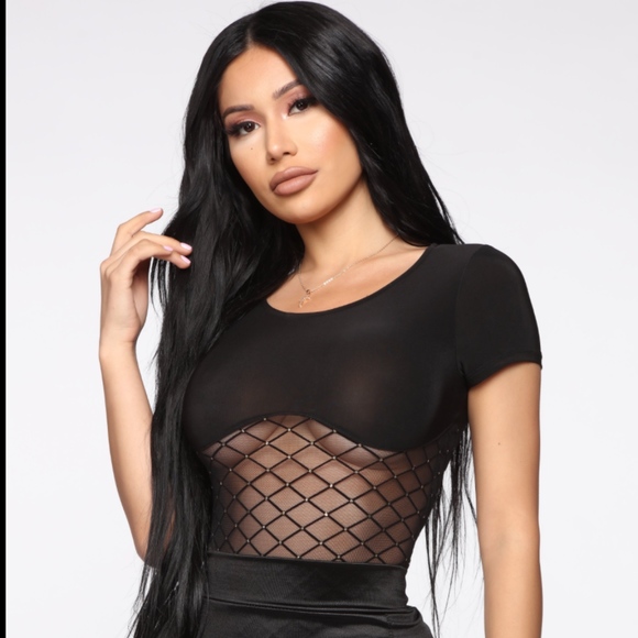 diamond lace bodysuit - Picture 2 of 3